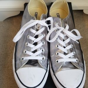 Metallic Silver Converse